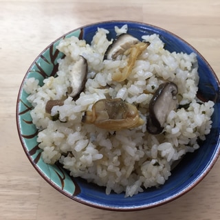 アサリと椎茸のあっさり炊き込み御飯